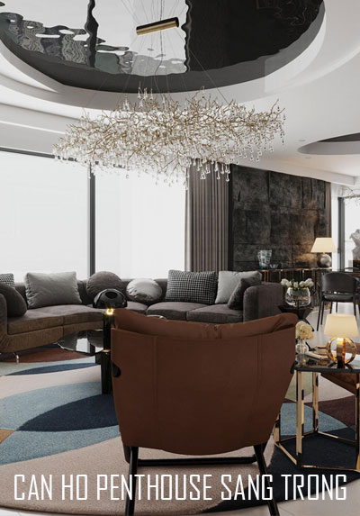 Thiết kế nội thất căn hộ Penthouse cao cấp, sang trọng phong cách hiện đại