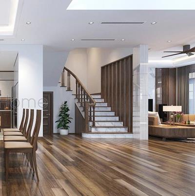  Mẫu cầu thang gỗ óc chó Mh003